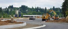 Construction on Langer Farms Parkway