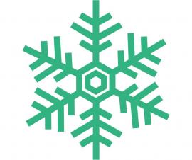 green snowflake