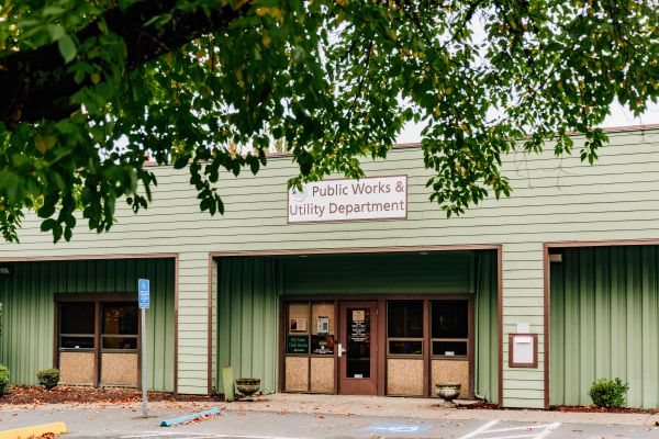 Picture of the entrance to the Public Works building