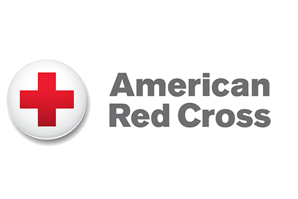 American Red Cross logo featuring a red cross inside a white circle next to the text 