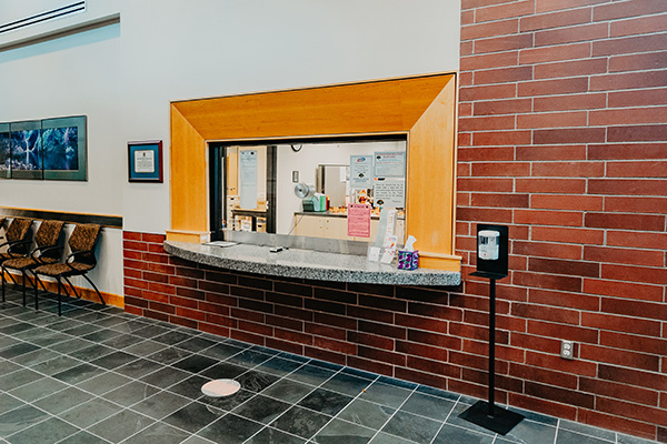 The front desk at the police station